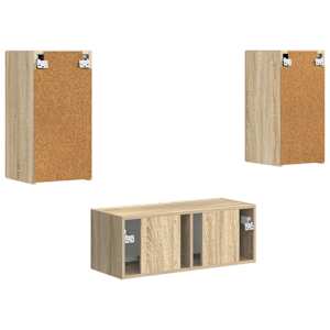 Sestava TV skříněk Nástěnný 2 pcs Sonoma dub kompozitní dřevo - obrázek 8
