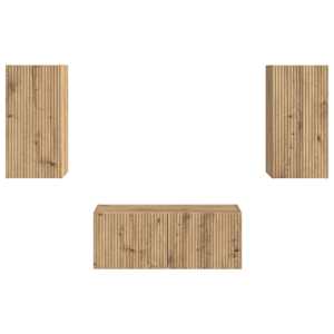 Sestava TV skříněk 2 pcs Artisanový dub kompozitní dřevo - obrázek 7