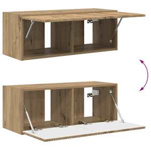 Sestava TV skříněk 2 pcs Artisanový dub kompozitní dřevo - obrázek 10
