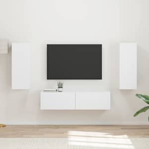 Sestava TV skříněk Nástěnný 2 pcs Bílá kompozitní dřevo - obrázek 1