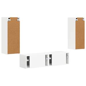 Sestava TV skříněk Nástěnný 2 pcs Bílá kompozitní dřevo - obrázek 8