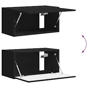 Sestava TV skříněk Nástěnný 2 pcs Černá kompozitní dřevo - obrázek 10