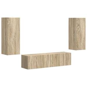 Sestava TV skříněk Nástěnný 2 pcs Sonoma dub kompozitní dřevo - obrázek 2
