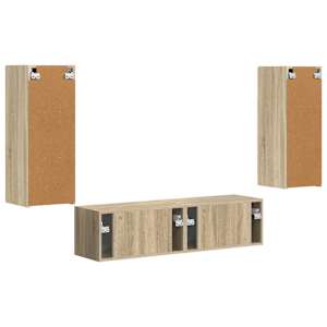Sestava TV skříněk Nástěnný 2 pcs Sonoma dub kompozitní dřevo - obrázek 8