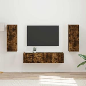 Sestava TV skříněk Nástěnný 2 pcs Kouřový dub kompozitní dřevo - obrázek 1