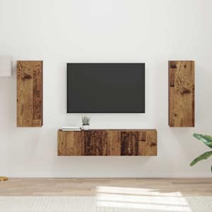 Sestava TV skříněk Nástěnný 2 pcs Staré dřevo kompozitní dřevo - obrázek 1