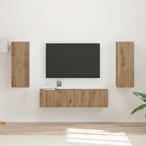 Sestava TV skříněk 2 pcs Artisanový dub kompozitní dřevo - obrázek 1