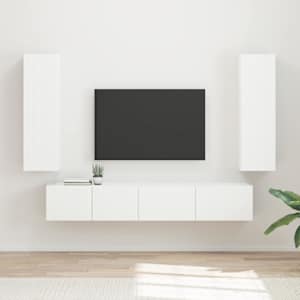 Sestava TV skříněk Nástěnný 3 pcs Bílá kompozitní dřevo - obrázek 1