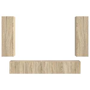Sestava TV skříněk Nástěnný 3 pcs Sonoma dub kompozitní dřevo - obrázek 8