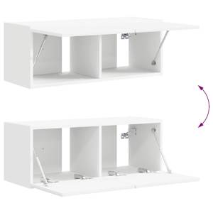 Sestava TV skříněk Nástěnný 3 pcs Bílá kompozitní dřevo - obrázek 10
