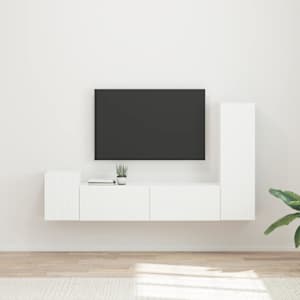 Sestava TV skříněk Nástěnný 4 pcs Bílá kompozitní dřevo - obrázek 1