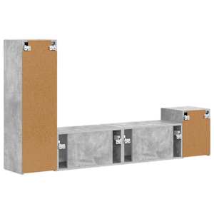 Sestava TV skříněk 4 pcs Betonově šedá kompozitní dřevo - obrázek 9