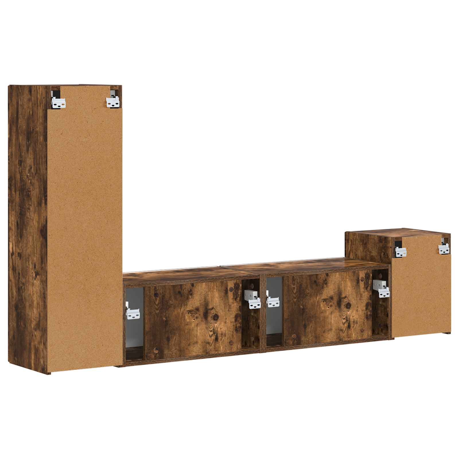 Telerikapi komplekt 4 pcs Suitsetatud tamm Tehispuit 193 Kõik vajalik sinu aeda ja koju! Telerikapi komplekt 4 pcs Suitsetatud tamm Tehispuit - Image 9