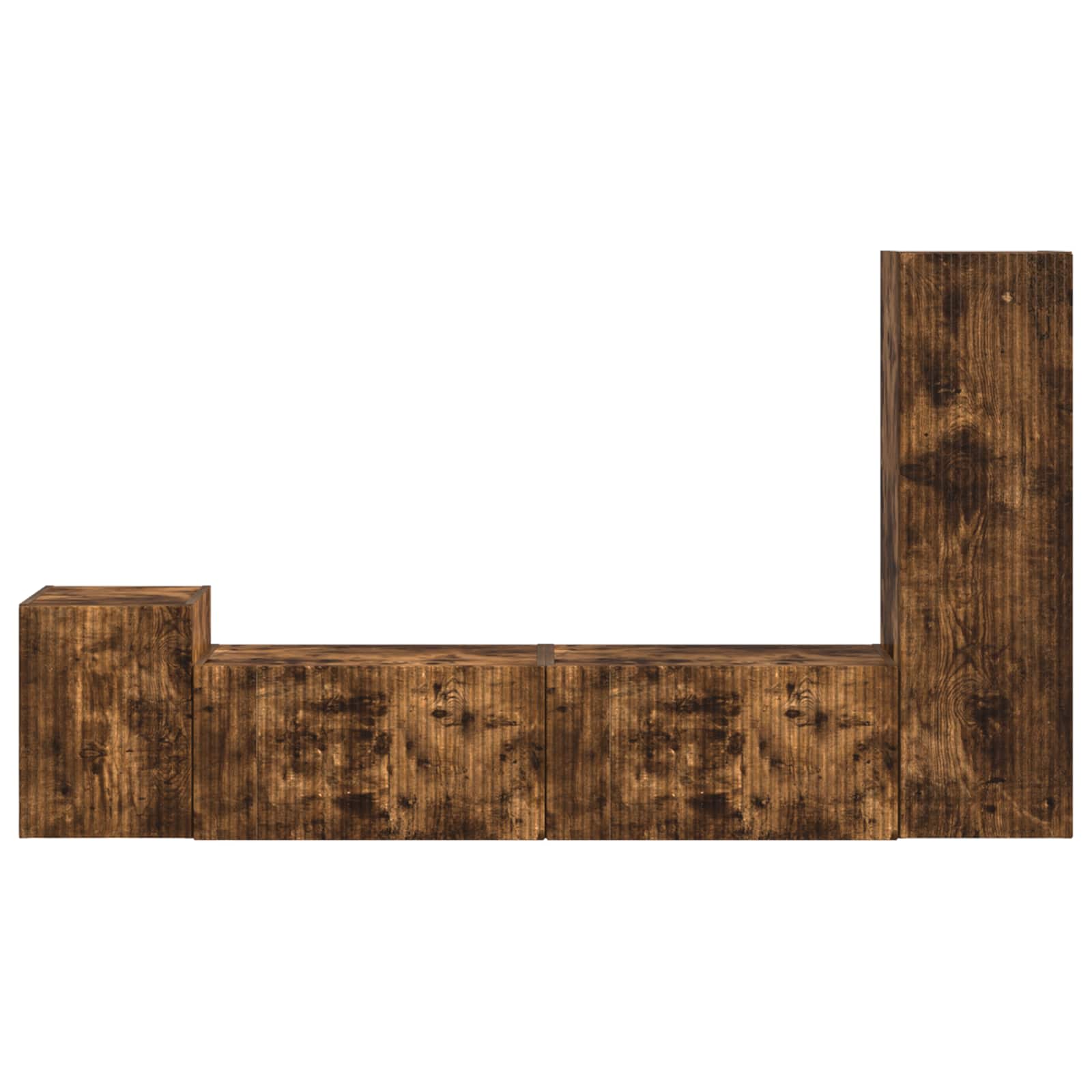 Telerikapi komplekt 4 pcs Suitsetatud tamm Tehispuit 192 Kõik vajalik sinu aeda ja koju! Telerikapi komplekt 4 pcs Suitsetatud tamm Tehispuit - Image 8