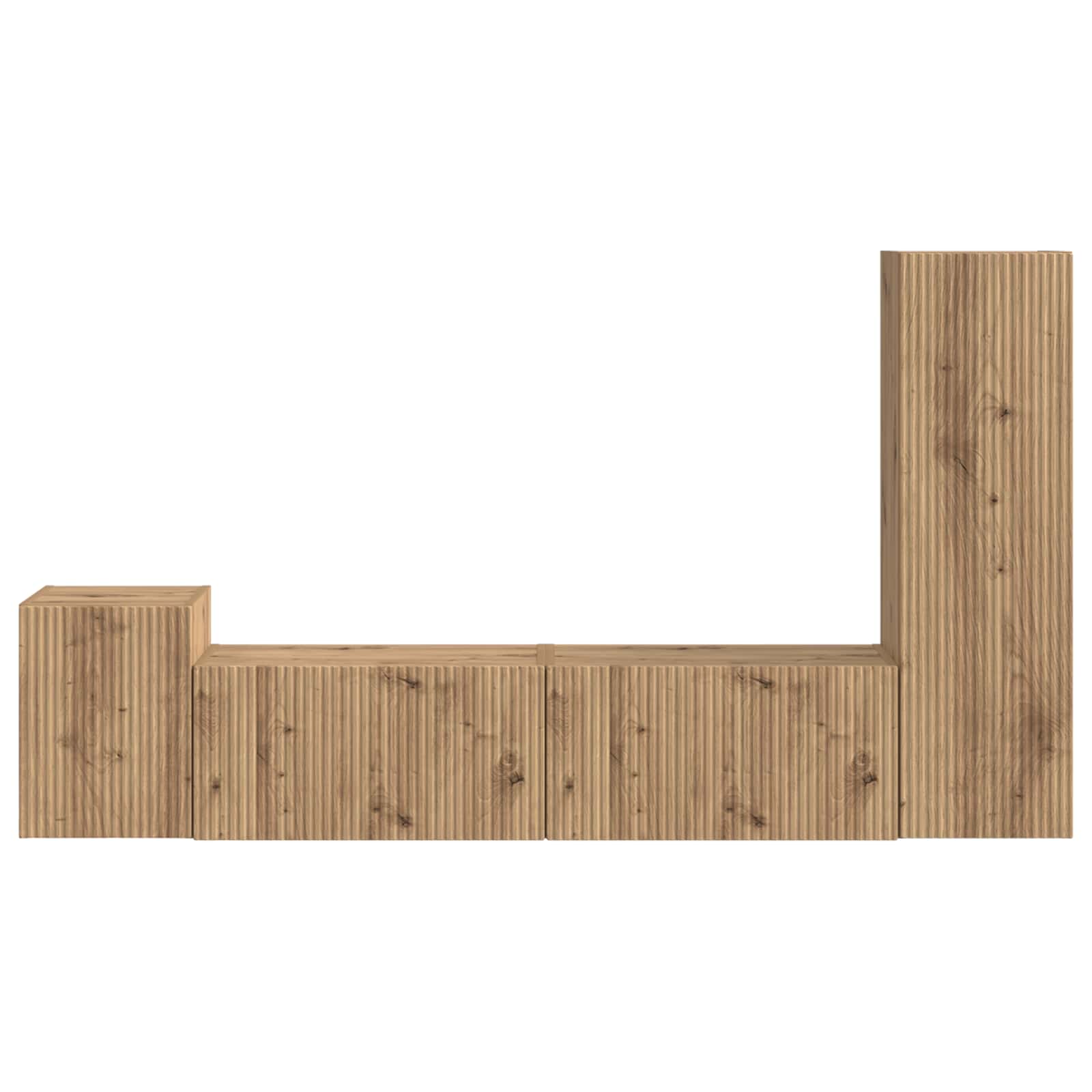 Telerikapi komplekt 4 pcs Käsitööpuu Tehispuit 192 Kõik vajalik sinu aeda ja koju! Telerikapi komplekt 4 pcs Käsitööpuu Tehispuit - Image 8