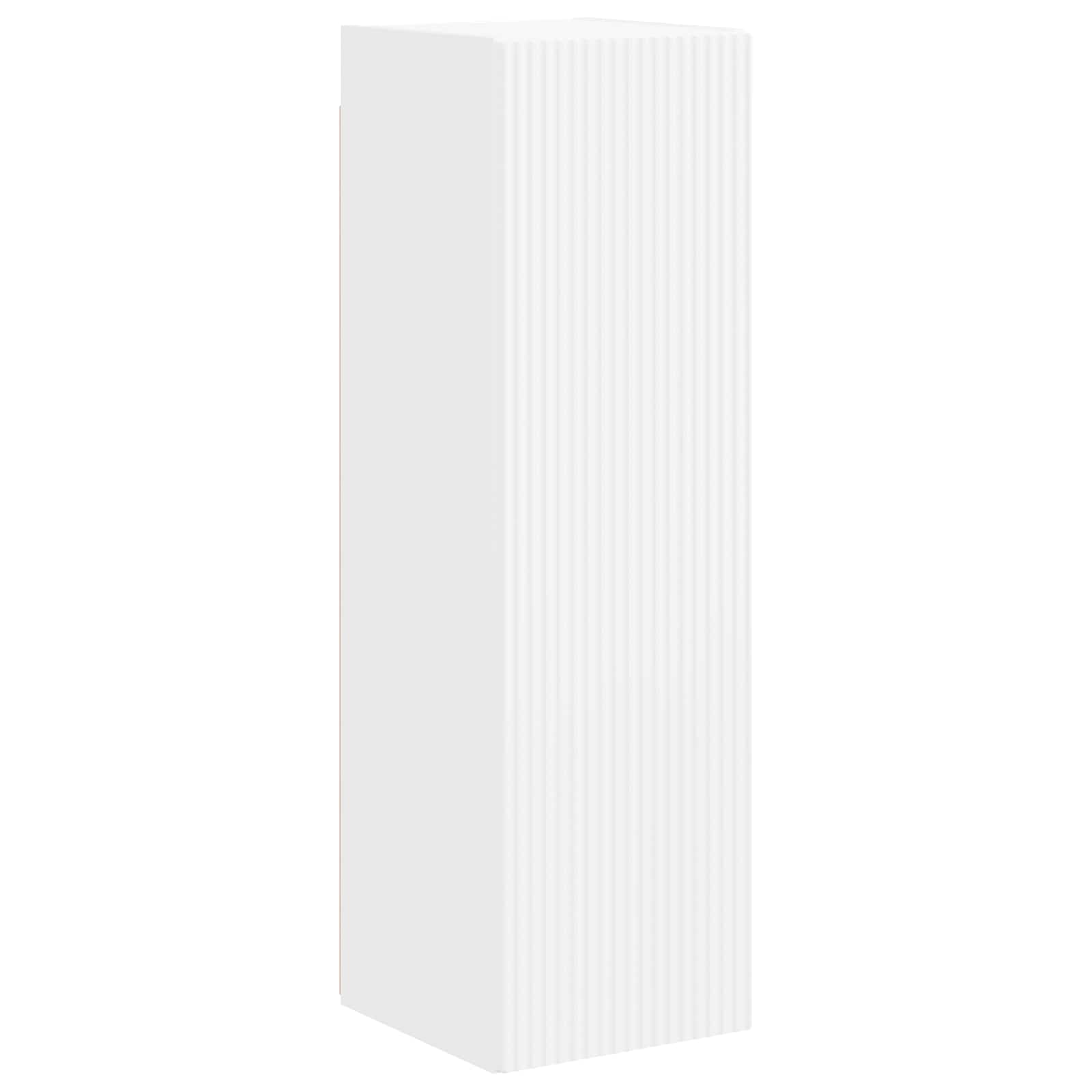 Telerikapi komplekt Seinale kinnitatav 4 pcs Valge Tehispuit 98 Kõik vajalik sinu aeda ja koju! Telerikapi komplekt Seinale kinnitatav 4 pcs Valge Tehispuit - Image 6