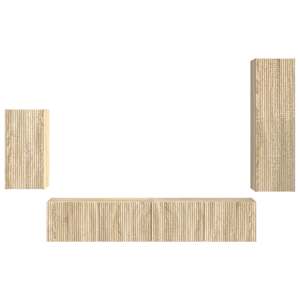 Sestava TV skříněk Nástěnný 4 pcs Sonoma dub kompozitní dřevo - obrázek 8