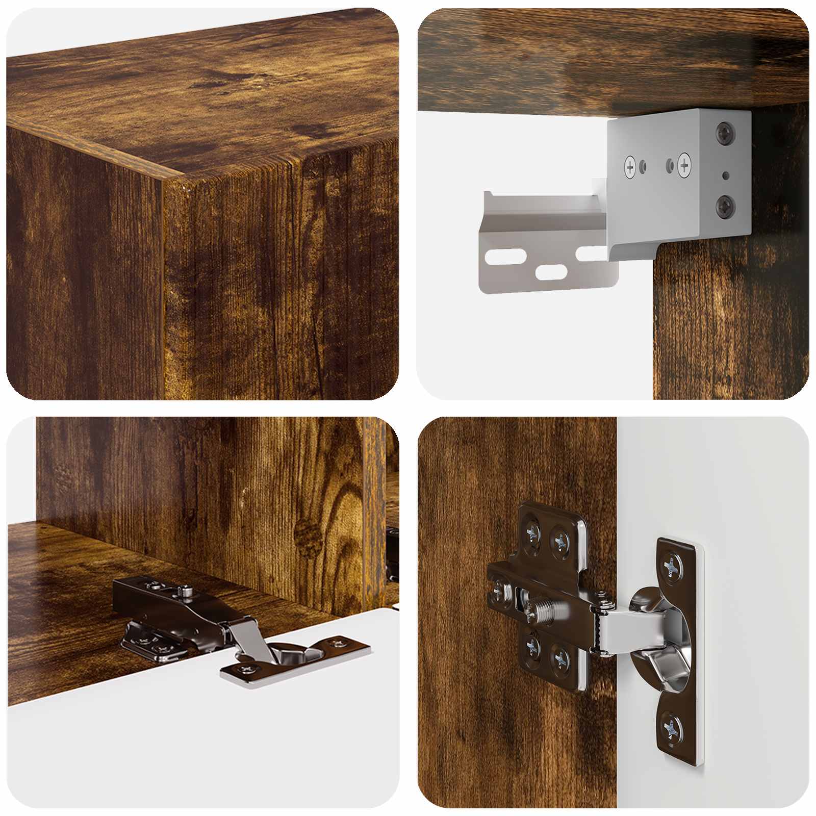 Telerikapi komplekt 4 pcs Suitsetatud tamm Tehispuit 171 Kõik vajalik sinu aeda ja koju! Telerikapi komplekt 4 pcs Suitsetatud tamm Tehispuit - Image 10