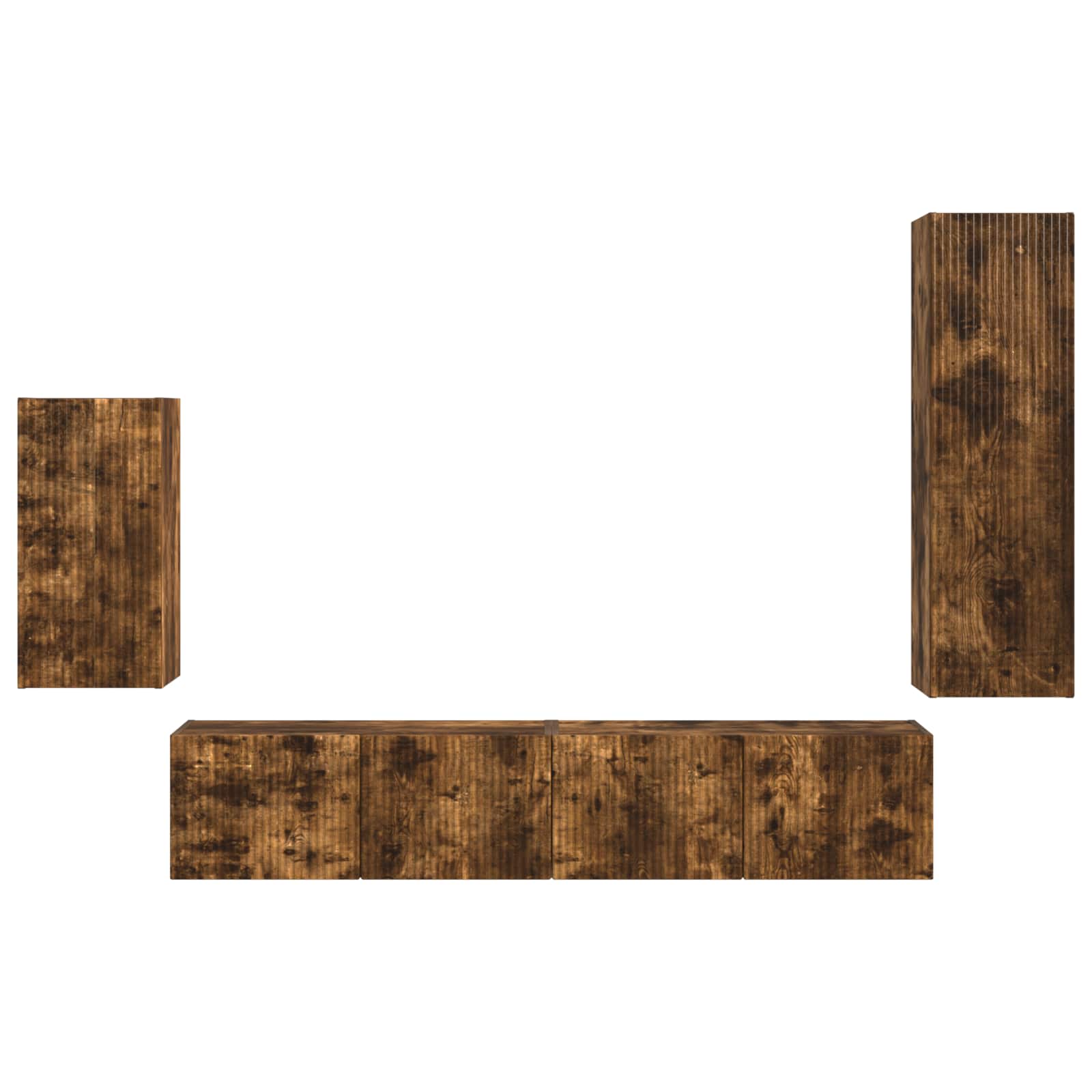 Telerikapi komplekt 4 pcs Suitsetatud tamm Tehispuit 169 Kõik vajalik sinu aeda ja koju! Telerikapi komplekt 4 pcs Suitsetatud tamm Tehispuit - Image 8