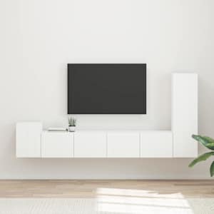 Sestava TV skříněk Nástěnný 3 pcs Bílá kompozitní dřevo - obrázek 1