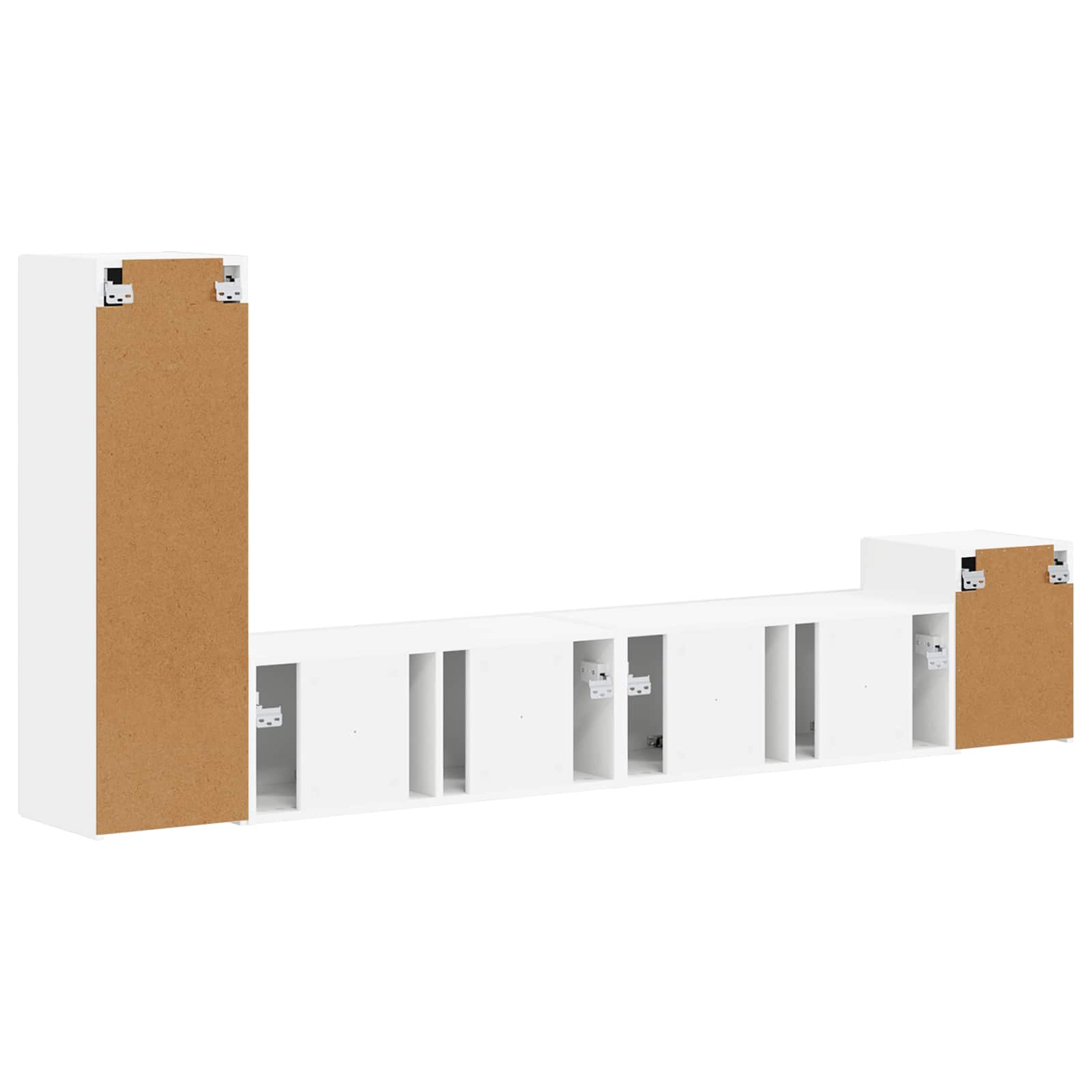 Komplet TV omaric 3 pcs Bela Konstruiran les - slika 9