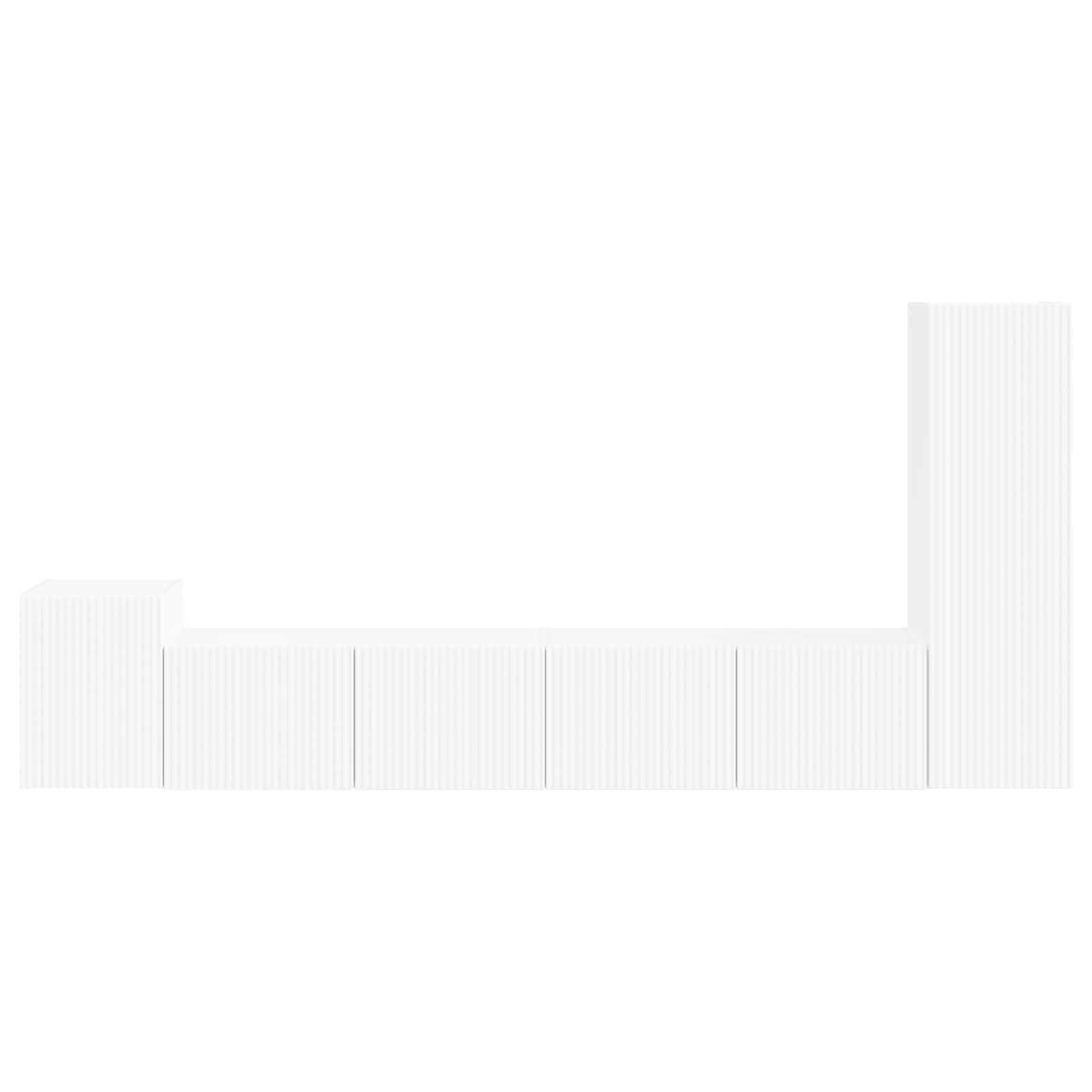 Komplet TV omaric 3 pcs Bela Konstruiran les - slika 8