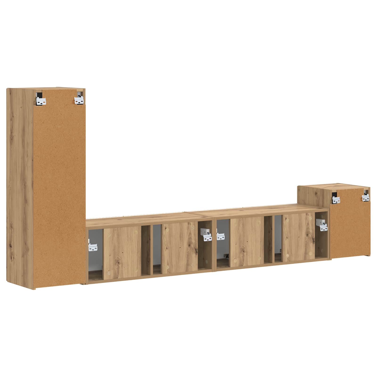 Telerikapi komplekt 3 pcs Käsitööpuu Tehispuit 9 Kõik vajalik sinu aeda ja koju! Telerikapi komplekt 3 pcs Käsitööpuu Tehispuit - Image 9