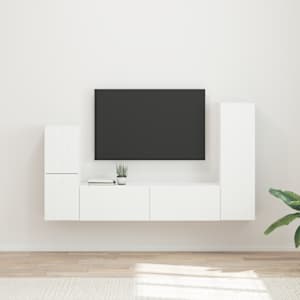 Sestava TV skříněk Nástěnný 4 pcs Bílá kompozitní dřevo - obrázek 1