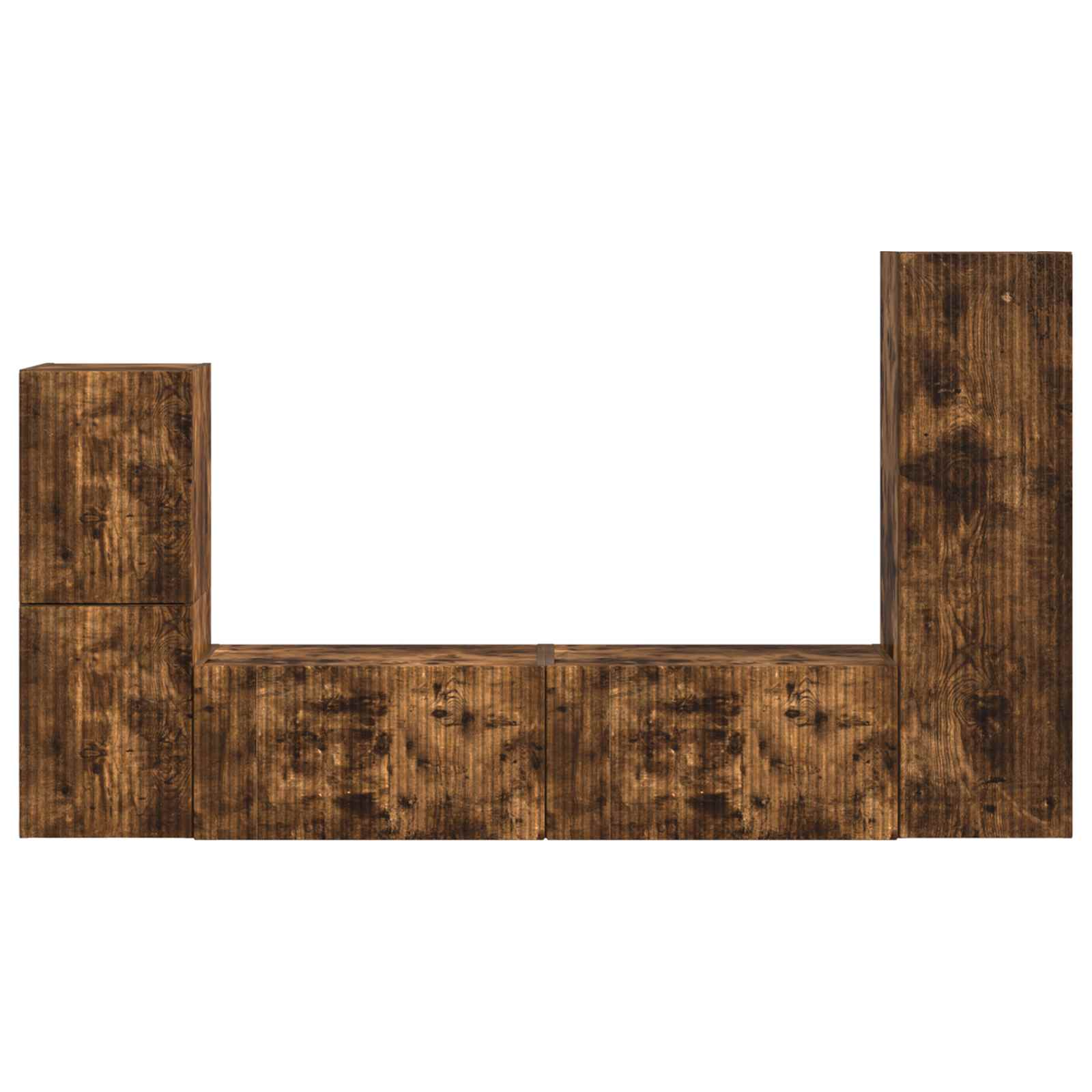 Telerikapi komplekt 4 pcs Suitsetatud tamm Tehispuit 146 Kõik vajalik sinu aeda ja koju! Telerikapi komplekt 4 pcs Suitsetatud tamm Tehispuit - Image 8