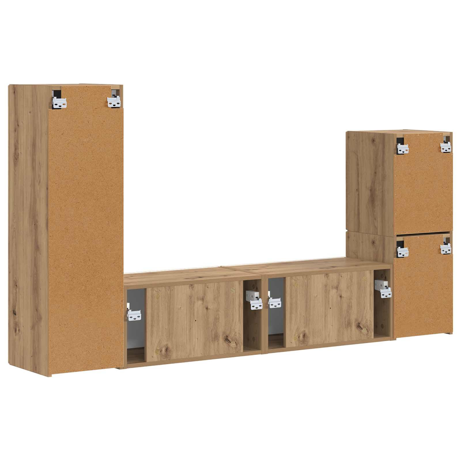 Telerikapi komplekt 4 pcs Käsitööpuu Tehispuit 147 Kõik vajalik sinu aeda ja koju! Telerikapi komplekt 4 pcs Käsitööpuu Tehispuit - Image 9