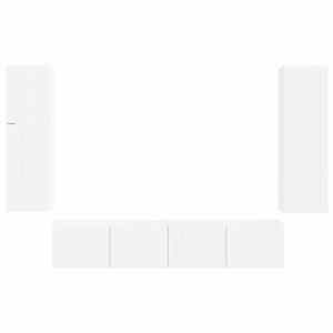 Sestava TV skříněk Nástěnný 4 pcs Bílá kompozitní dřevo - obrázek 9
