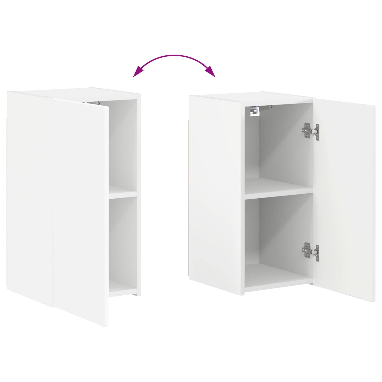 Sestava TV skříněk Nástěnný 4 pcs Bílá kompozitní dřevo - obrázek 14