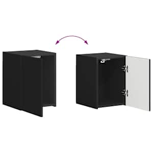 Sestava TV skříněk Nástěnný 4 pcs Černá kompozitní dřevo - obrázek 15