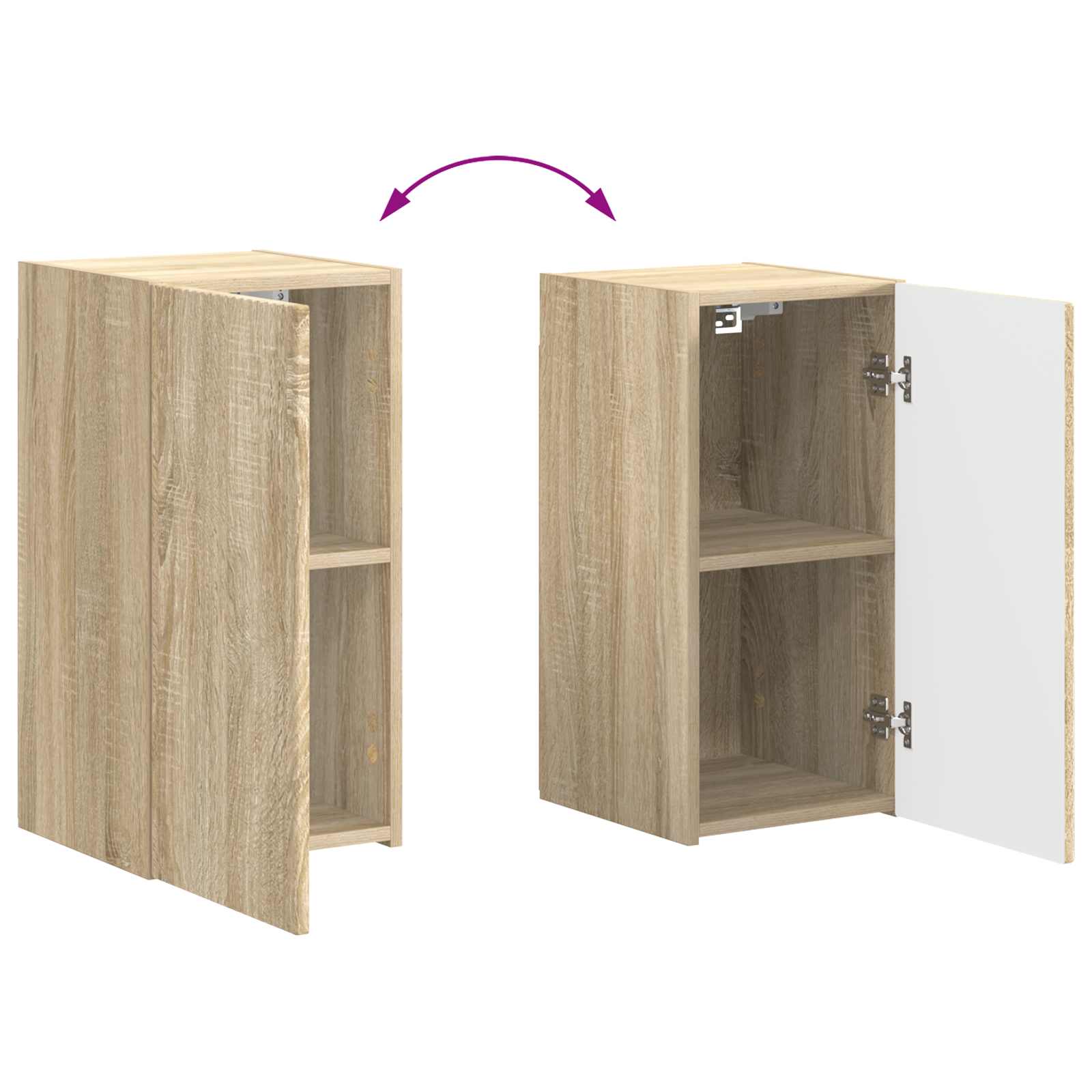 Sestava TV skříněk Nástěnný 4 pcs Sonoma dub kompozitní dřevo - obrázek 14