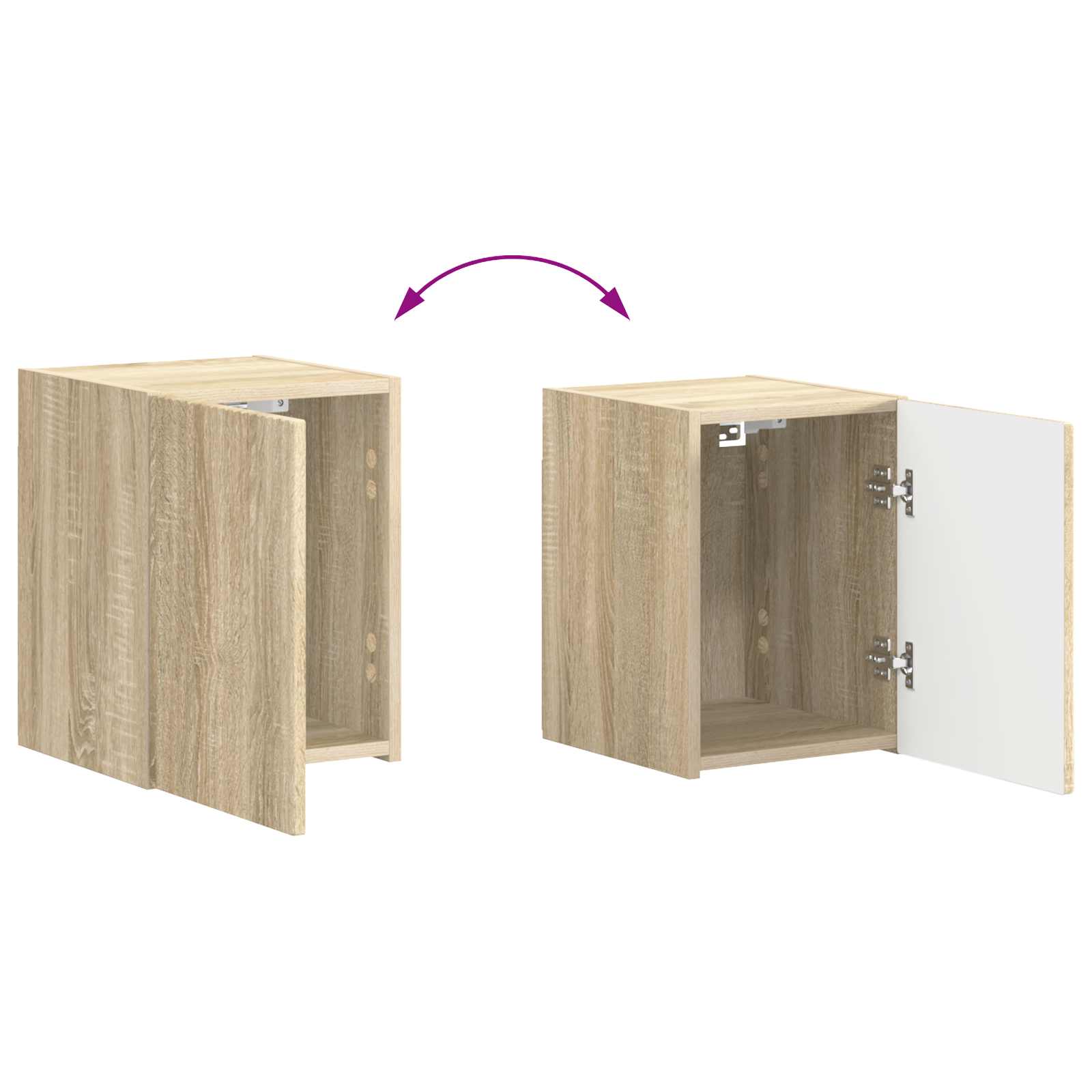 Sestava TV skříněk Nástěnný 4 pcs Sonoma dub kompozitní dřevo - obrázek 15