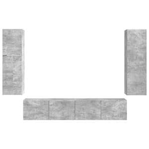 Sestava TV skříněk 4 pcs Betonově šedá kompozitní dřevo - obrázek 9