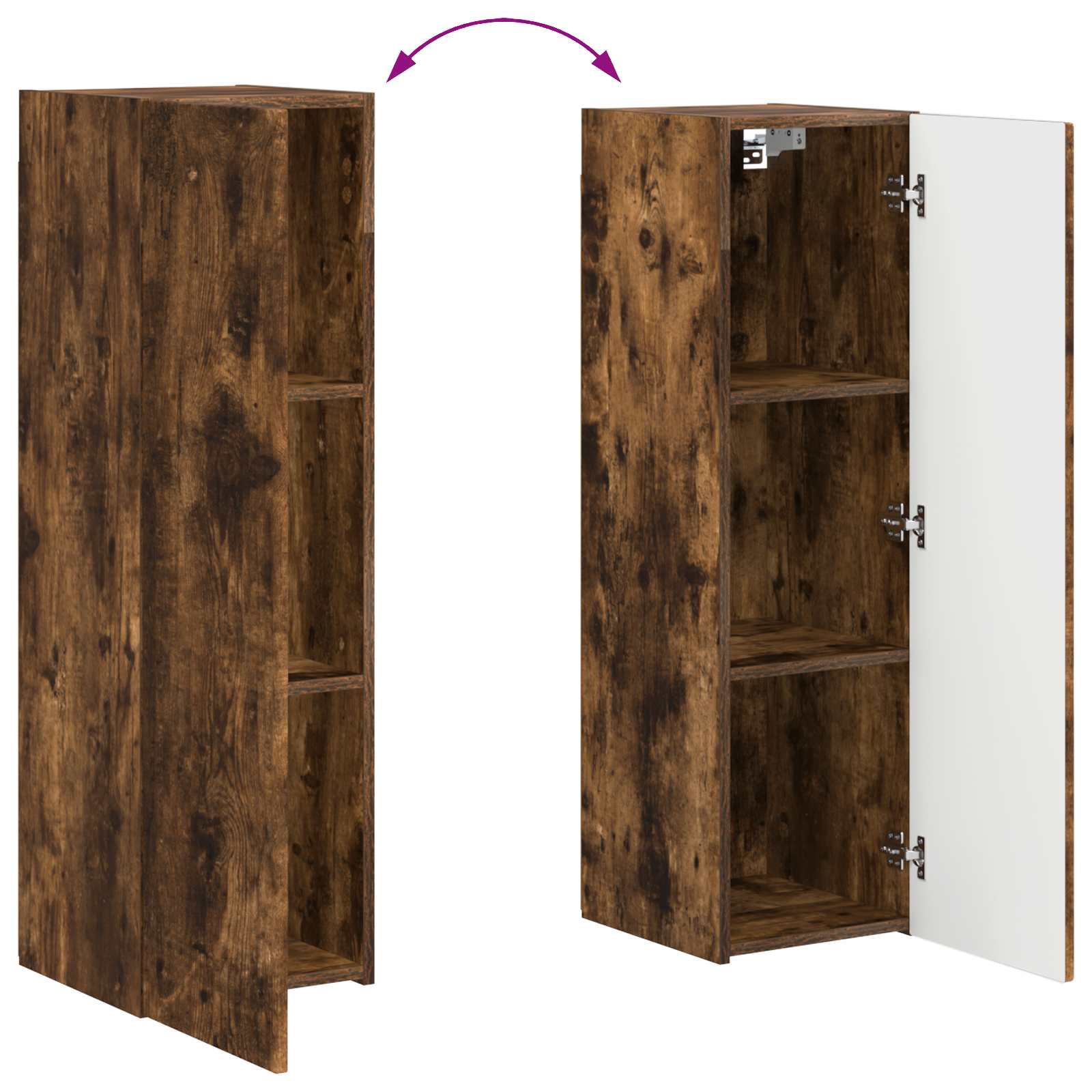 Komplet TV omaric 4 pcs Dimljeni oreh Konstruiran les - slika 13