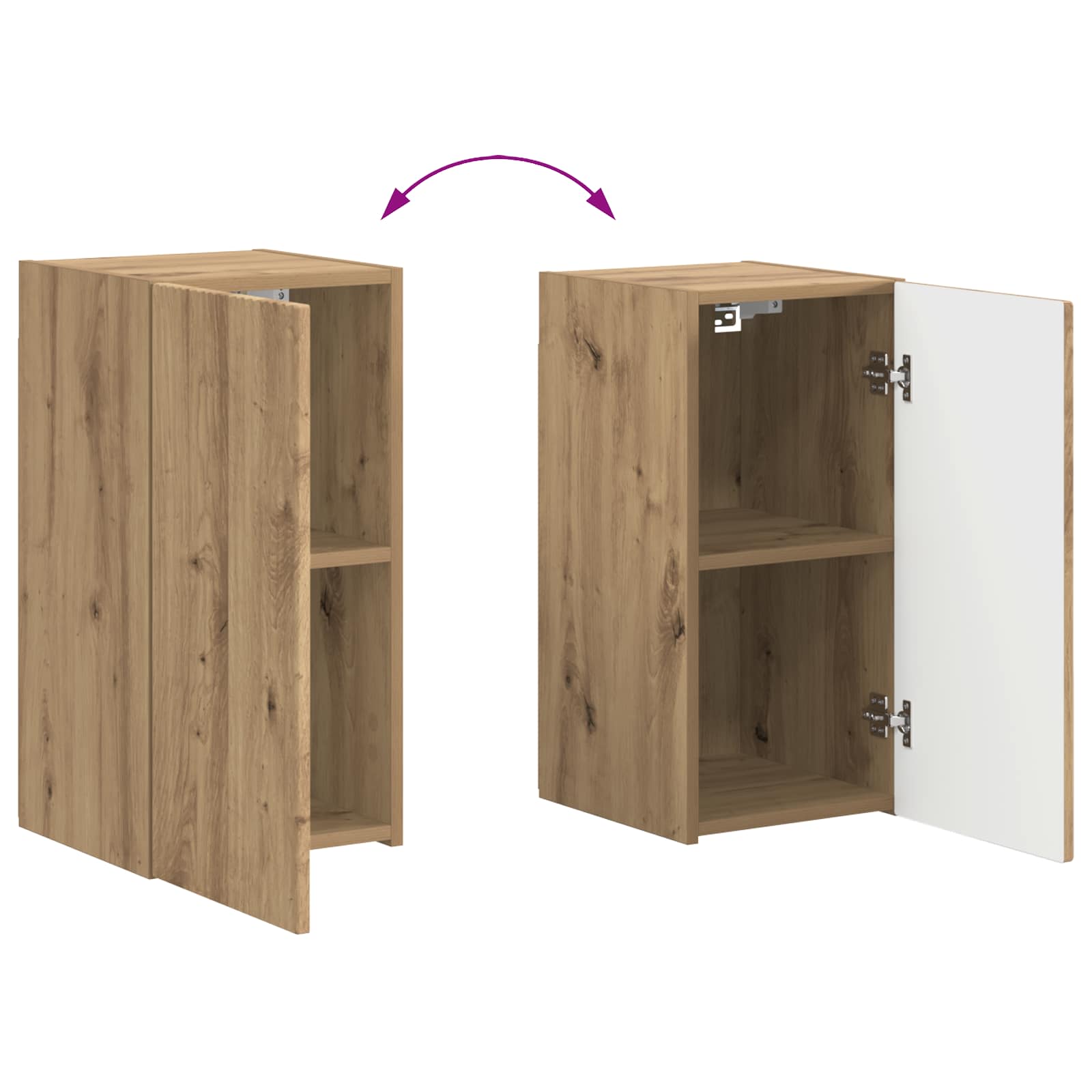 Sestava TV skříněk 4 pcs Artisanový dub kompozitní dřevo - obrázek 14
