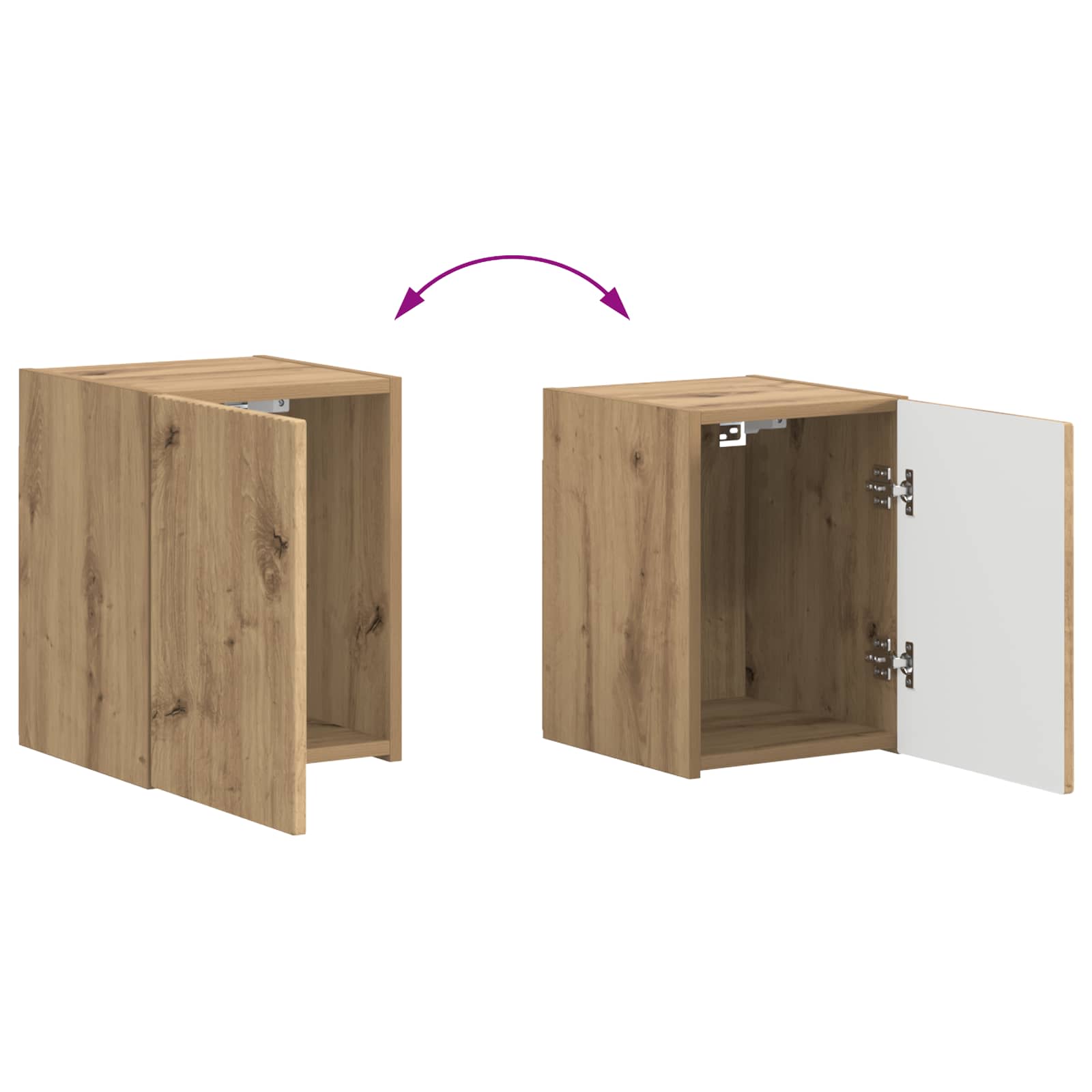 Sestava TV skříněk 4 pcs Artisanový dub kompozitní dřevo - obrázek 15