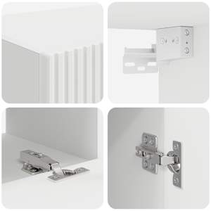 Sestava TV skříněk Nástěnný 4 pcs Bílá kompozitní dřevo - obrázek 10