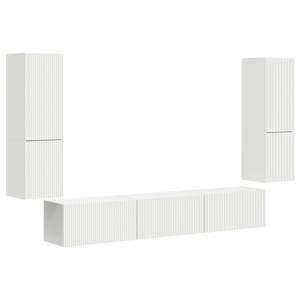 Sestava TV skříněk Nástěnný 4 pcs Bílá kompozitní dřevo - obrázek 2