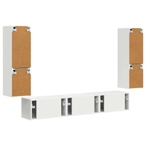 Sestava TV skříněk Nástěnný 4 pcs Bílá kompozitní dřevo - obrázek 9