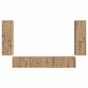Sestava TV skříněk 4 pcs Artisanový dub kompozitní dřevo - obrázek 8