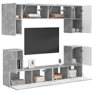 Sestava TV skříněk 5 pcs Betonově šedá kompozitní dřevo - obrázek 3