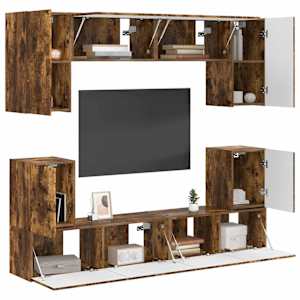 Sestava TV skříněk Nástěnný 5 pcs Kouřový dub kompozitní dřevo - obrázek 3