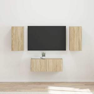 Sestava TV skříněk Nástěnný 6 pcs Sonoma dub kompozitní dřevo - obrázek 1