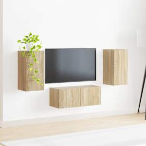 Sestava TV skříněk Nástěnný 6 pcs Sonoma dub kompozitní dřevo - obrázek 4