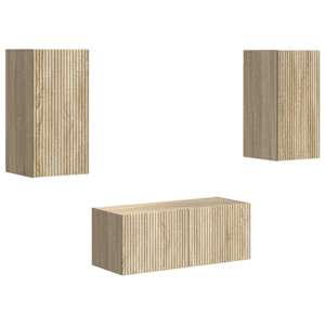Sestava TV skříněk Nástěnný 6 pcs Sonoma dub kompozitní dřevo - obrázek 2