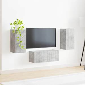 Sestava TV skříněk 6 pcs Betonově šedá kompozitní dřevo - obrázek 4
