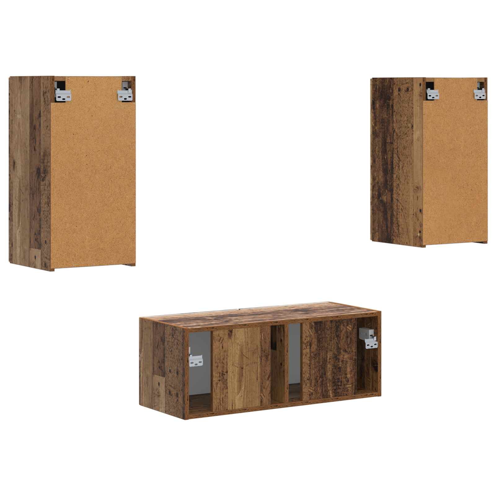 Telerikapi komplekt 6 pcs Vana puit Tehispuit 54 Kõik vajalik sinu aeda ja koju! Telerikapi komplekt 6 pcs Vana puit Tehispuit - Image 8